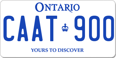 ON license plate CAAT900