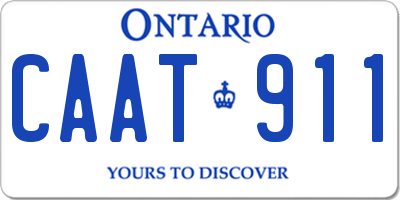 ON license plate CAAT911