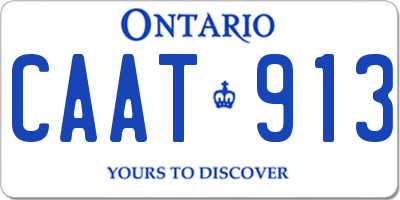 ON license plate CAAT913