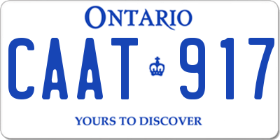 ON license plate CAAT917