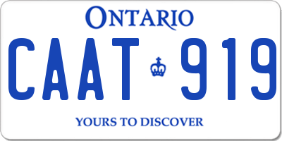 ON license plate CAAT919