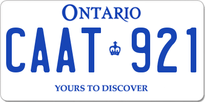 ON license plate CAAT921