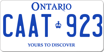 ON license plate CAAT923