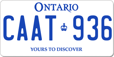 ON license plate CAAT936