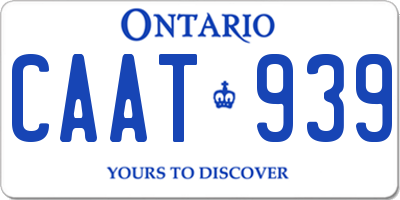 ON license plate CAAT939