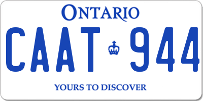 ON license plate CAAT944