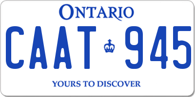 ON license plate CAAT945