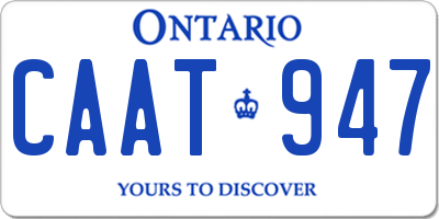 ON license plate CAAT947