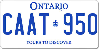 ON license plate CAAT950