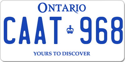 ON license plate CAAT968