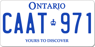 ON license plate CAAT971