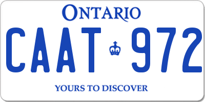 ON license plate CAAT972