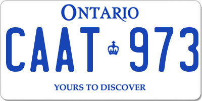 ON license plate CAAT973