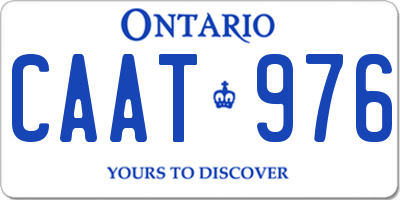 ON license plate CAAT976