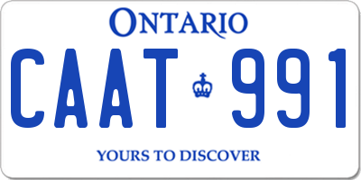 ON license plate CAAT991