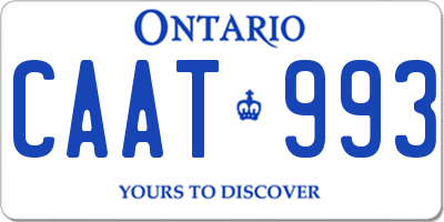 ON license plate CAAT993