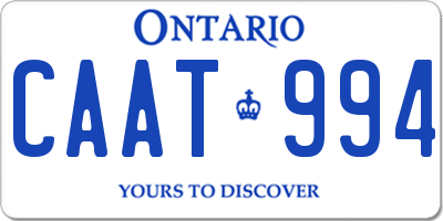 ON license plate CAAT994