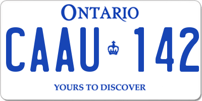 ON license plate CAAU142