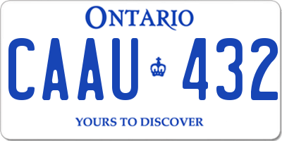 ON license plate CAAU432