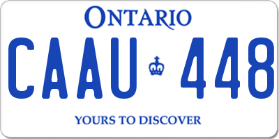 ON license plate CAAU448