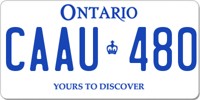 ON license plate CAAU480