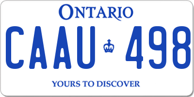 ON license plate CAAU498