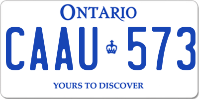 ON license plate CAAU573