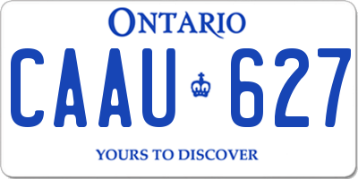 ON license plate CAAU627