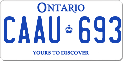 ON license plate CAAU693