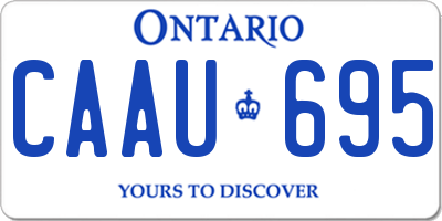 ON license plate CAAU695