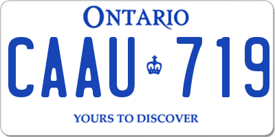 ON license plate CAAU719