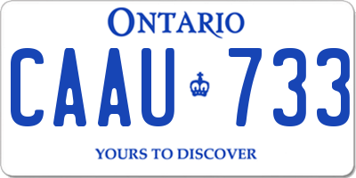 ON license plate CAAU733