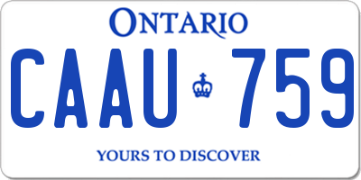 ON license plate CAAU759