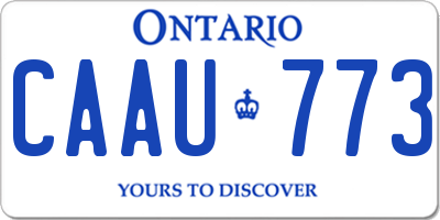 ON license plate CAAU773