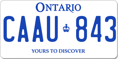 ON license plate CAAU843