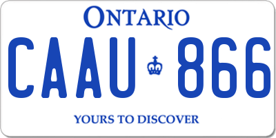 ON license plate CAAU866