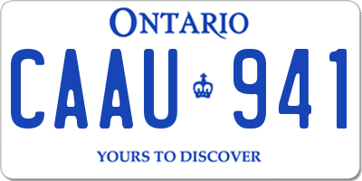 ON license plate CAAU941