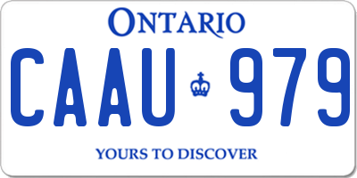 ON license plate CAAU979