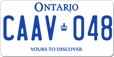 ON license plate CAAV048