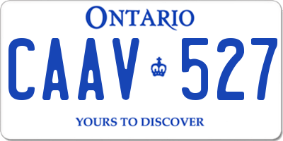 ON license plate CAAV527