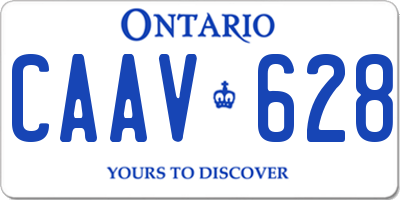 ON license plate CAAV628