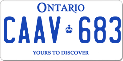 ON license plate CAAV683