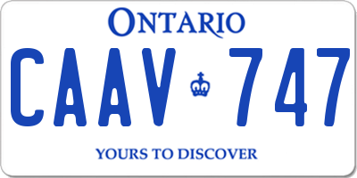 ON license plate CAAV747