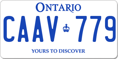 ON license plate CAAV779