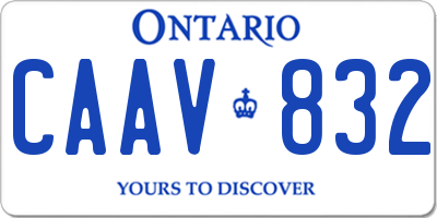 ON license plate CAAV832