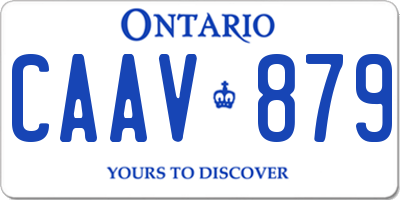 ON license plate CAAV879