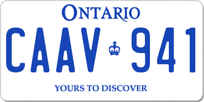 ON license plate CAAV941