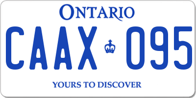 ON license plate CAAX095