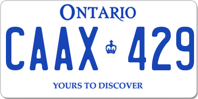 ON license plate CAAX429