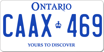 ON license plate CAAX469